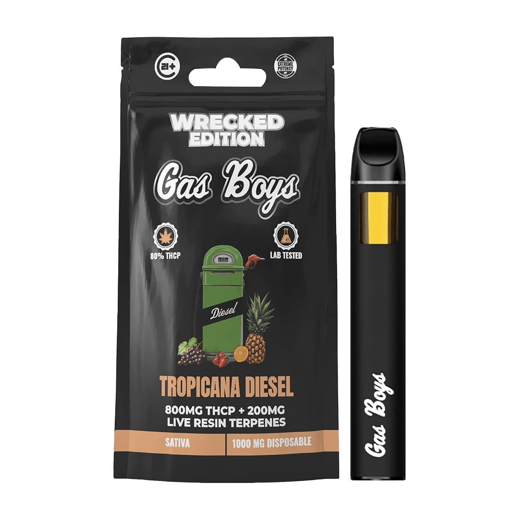 Tropicana Diesel 1000mg Disposable (Wrecked Edition) Gas Boys Wrecked Edition THCP Live Resin Disposable 1000mg
