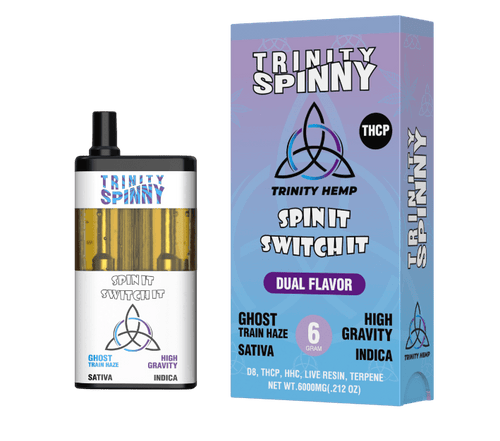 Ghost Train Haze & High Gravity Trinity Spinny THCP Spin it Switch it Disposable 6000MG