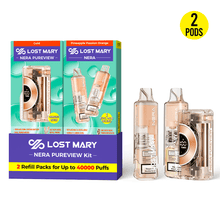 Load image into Gallery viewer, Gold - Pineapple Passion Orange (Pod Only) Lost Mary Nera Pureview Vape 40K Kit 1 device two refills
