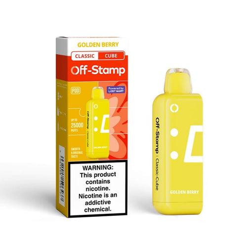 Golden Berry (Classic Cube) Off Stamp Classic Cube 25000 Disposable Vape Pod