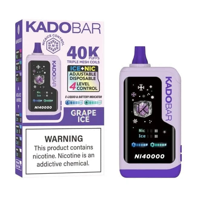 Grape Ice Kado Bar Ice Nic Control Disposable Vape 40000 Puffs