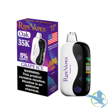 Load image into Gallery viewer, Grape Ice Ripe Vapes Oak 35K Disposable
