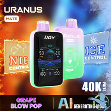 Cargar imagen en el visor de la galería, Grape Blow Pop Ijoy Uranus Mate 40K Disposable Vape 40,000 Puffs
