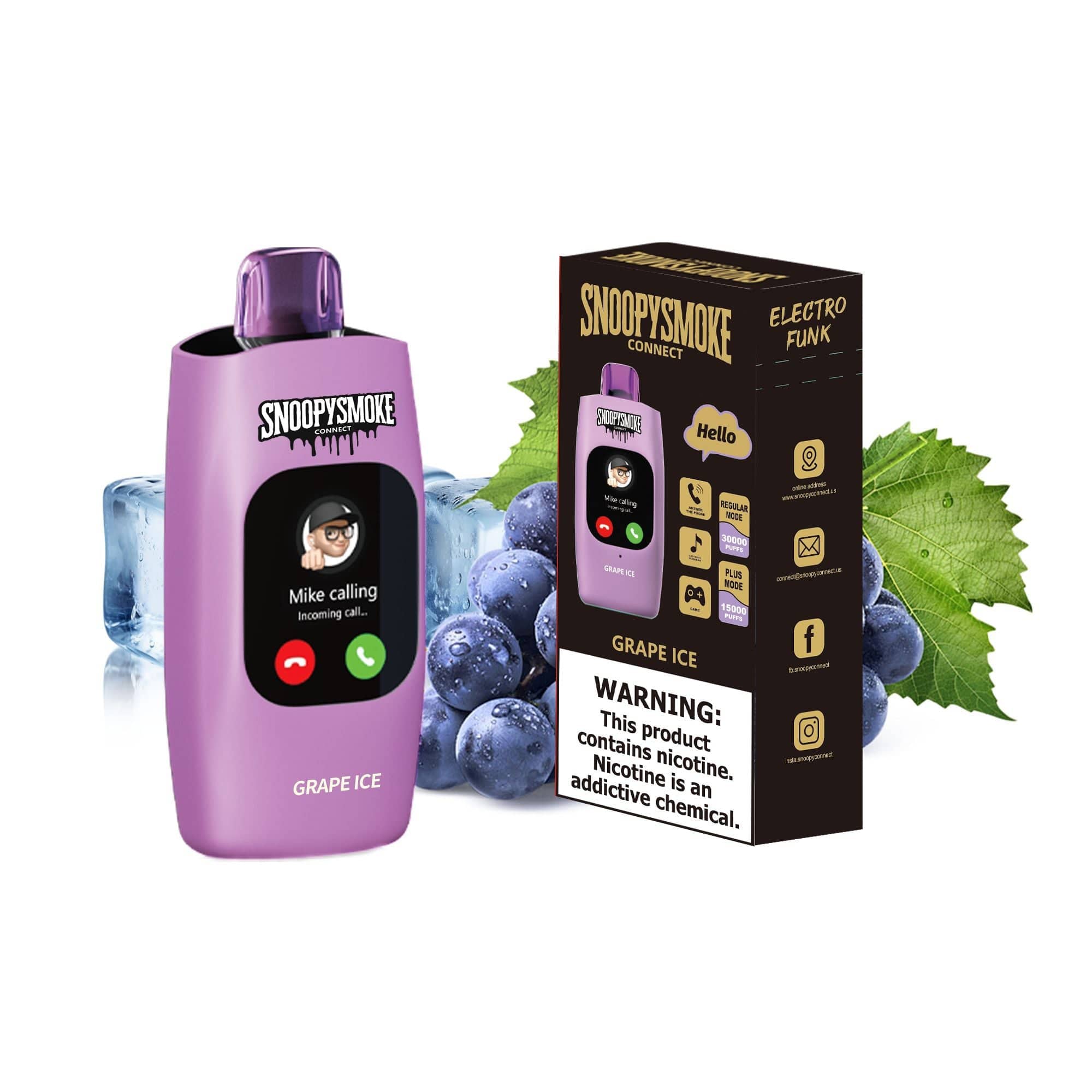 Load image into Gallery viewer, Grape Ice Snoopy Smoke Connect 30K ...