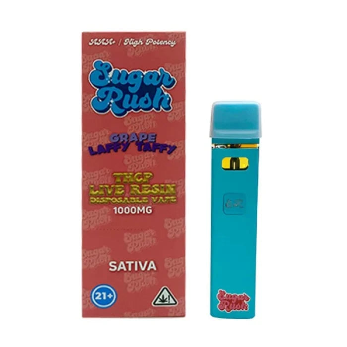 Grape Lafft Taffy - Sativa Sugar Rush Vape Disposable LR THCP 1gr