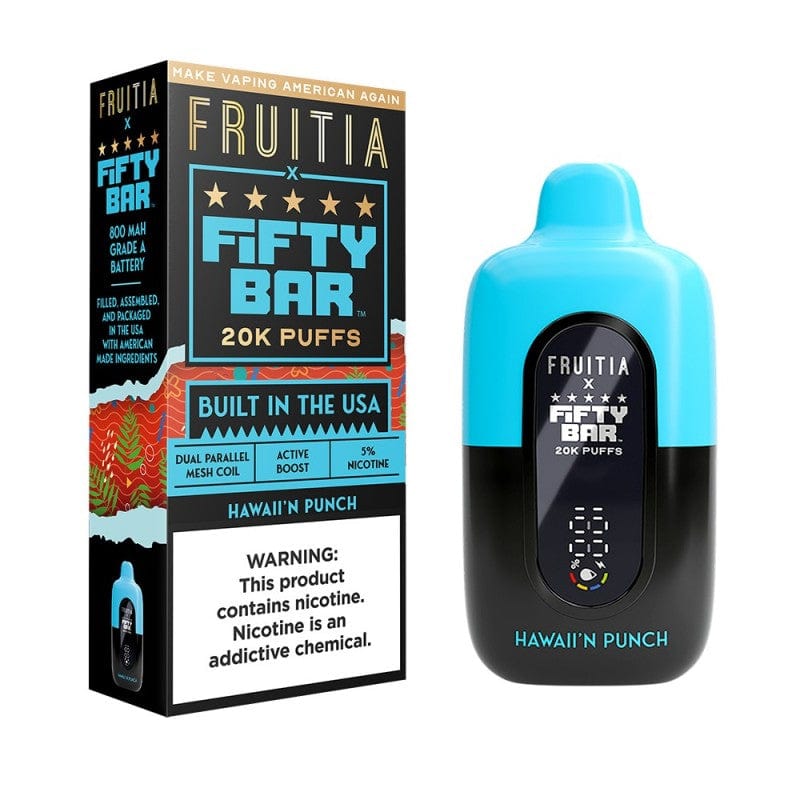 Hawaii'n Punch Fruitia x Fifty Bar Vape 20K Disposable