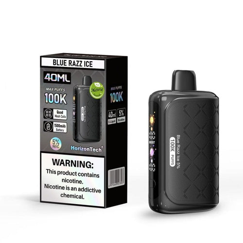 Single Blue Raz Ice HorizonTech 100K Disposable Vape