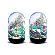 Load image into Gallery viewer, Hybrid / 7 gm Flying Horse THCA Snow Caps Flower Jar 3.5 and 7 GM
