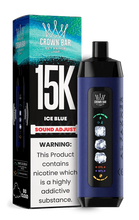 Load image into Gallery viewer, Ice Blue Al Fakher Crown Bar Ice Adjust 15000 Disposable
