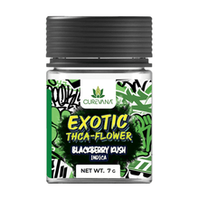 Load image into Gallery viewer, Indica - Blueberry Kush Curevana Exotic THCA Herb Flower 7GM
