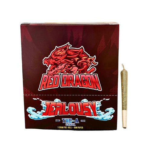 Jealousy Sativa Red dragon THC Raw Paper Pre Rolls 1gm