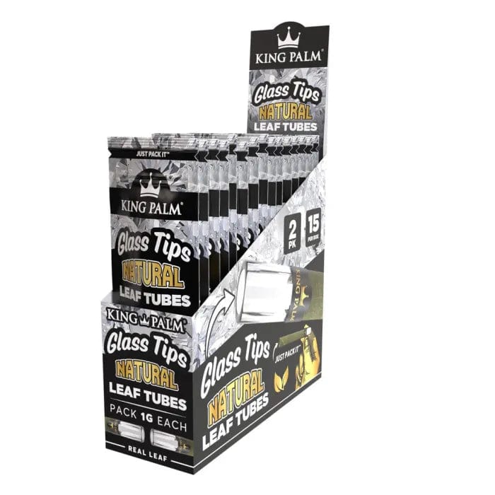 King Palm Mini Cones with Glass Tips 2 Pack