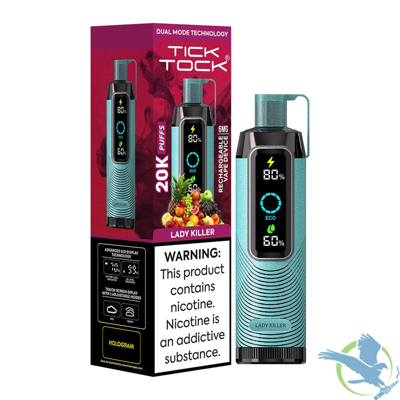 Tick Tock 20K Puffs Disposable Vape (Hookak Vape)