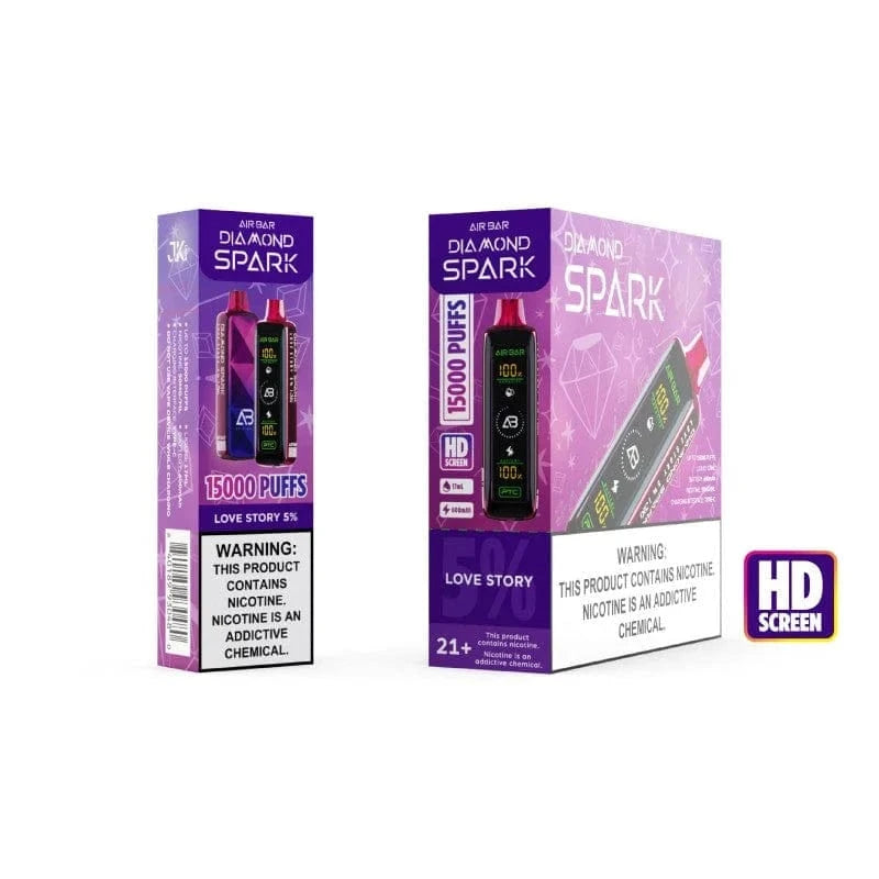Love Story Air Bar Diamond Spark Disposable Vape 15000 Puffs