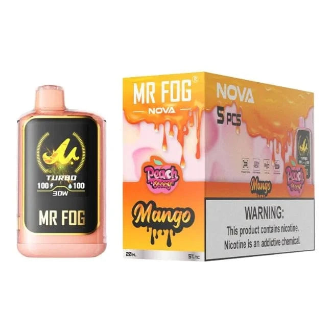 Mango Peach Steezy Mr Fog Nova Limited Edition Disposable Vape 40K