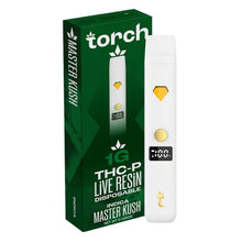 Cargar imagen en el visor de la galería, Master Kush Indica Torch THCP Live Resin Blend Disposable 1GM
