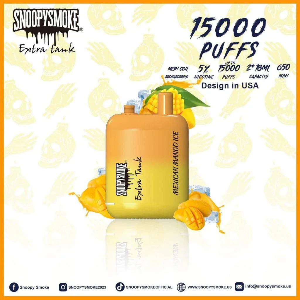 Mexican Mango Ice Snoopy Smoke Extra Tank 15K Disposable Vape