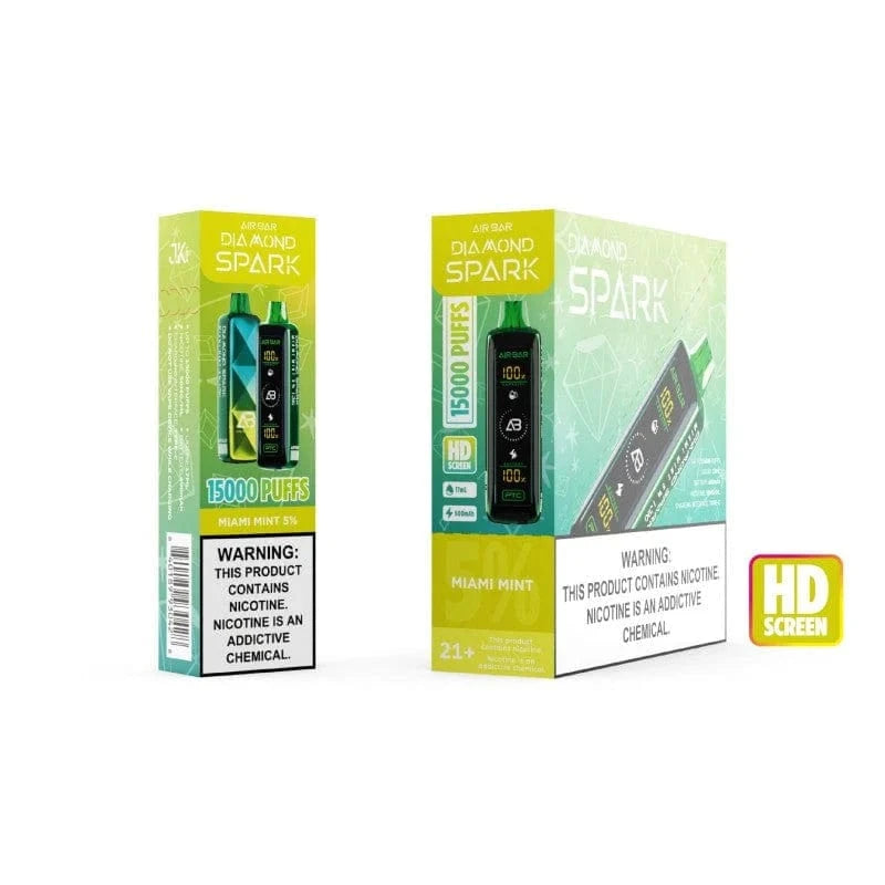 Miami Mint Air Bar Diamond Spark Disposable Vape 15000 Puffs