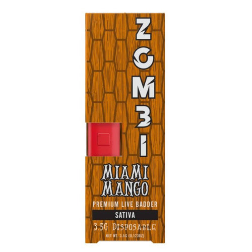 Miami Mango - Sativa Zombi Live Badder Delta 8 Disposable Vape 3.5G Gram