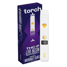 Cargar imagen en el visor de la galería, Midnight Runtz Indica Torch THCP Live Resin Blend Disposable 1GM
