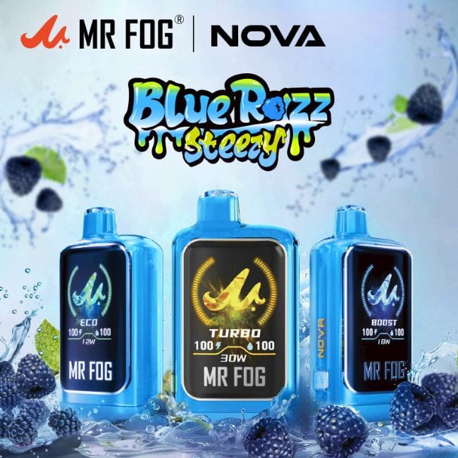 Mr Fog Nova Blue Raz Steezy Disposable Vape Mr Fog Nova Blue Raz Steezy Disposable Vape