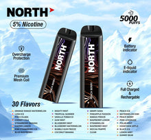 Load image into Gallery viewer, Peach Berry / 10 Pack North 5000 Disposable Vape
