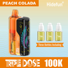 Cargar imagen en el visor de la galería, Peach Colada Hide Fun Triple Dose Kit (Pod + Battery + 3 Bottles) 100K
