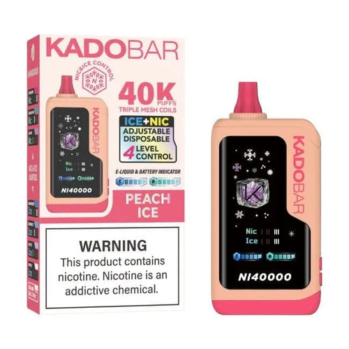 Peach Ice Kado Bar Ice Nic Control Disposable Vape 40000 Puffs