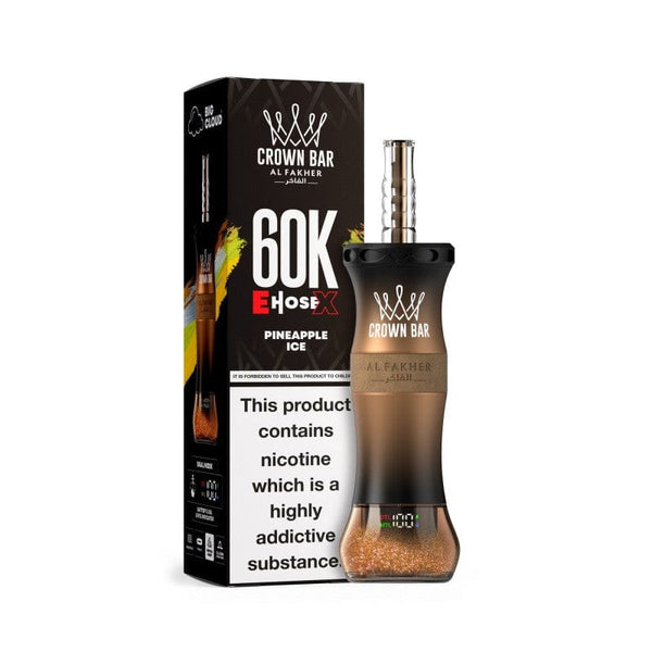 gold bar pineapple ice disposable vape Pineapple Ice Al Fakher Crown Bar 60k E Hose X Disposable