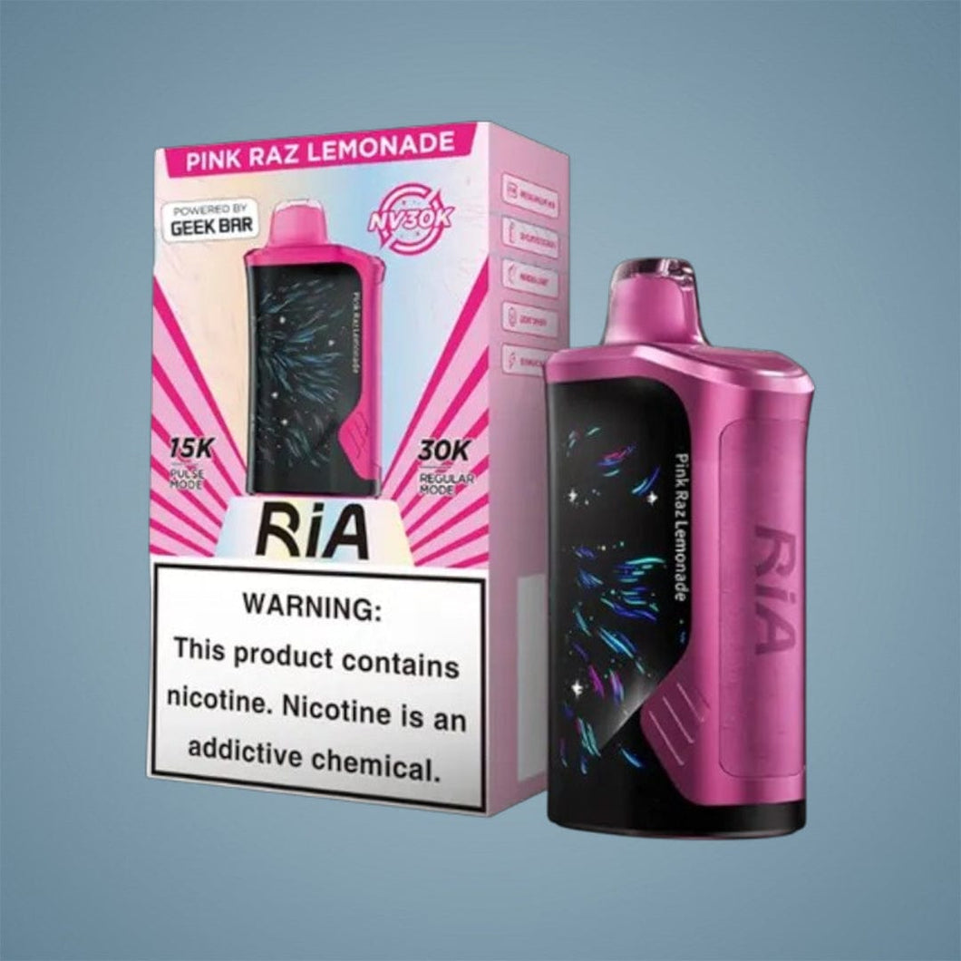 Pink Raz Lemonade Geek Bar Ria NV30K Vape Disposable 30000 Puffs