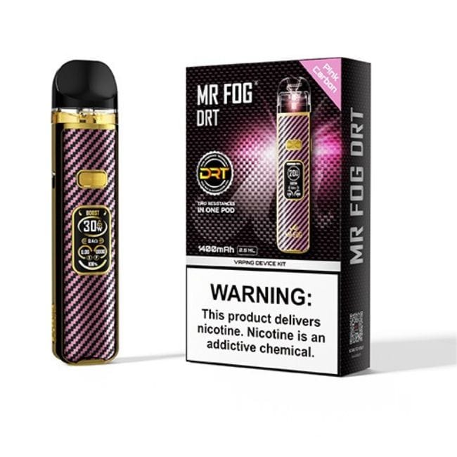 Get Mr Fog DRT Vaping Device Kit 1400 Mac 2.5ML Get Mr Fog DRT Vaping Device Kit 1400 Mac 2.5ML