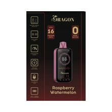 Load image into Gallery viewer, Raspberry Watermelon Dragon Zero Disposable Vape 16K 16000
