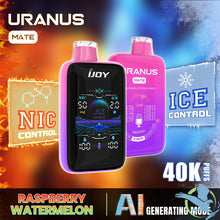 Cargar imagen en el visor de la galería, Raspberry Watermelon Ijoy Uranus Mate 40K Disposable Vape 40,000 Puffs

