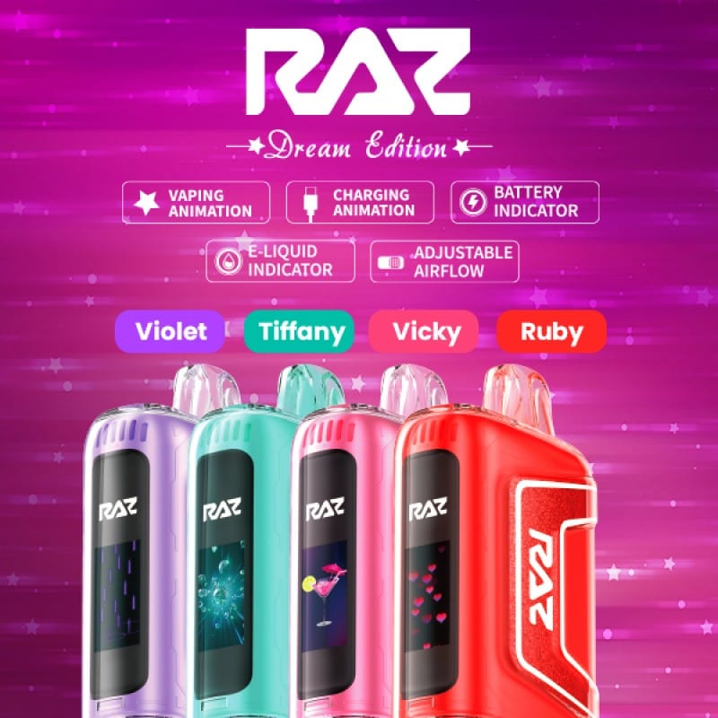 Ruby (Cherry Strawberry Raspberry) / Single Raz TN9000 Disposable Vape