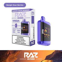 Load image into Gallery viewer, Bangin sour berries / Single RAZ DC25000 Puff Disposable Vape
