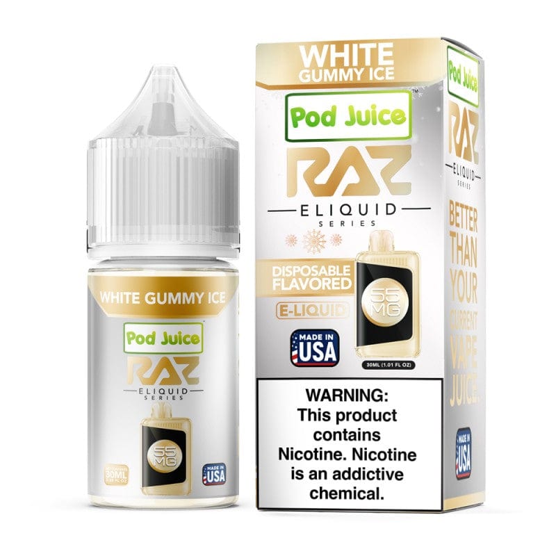 Raz x Pod Juicee White Gummy Ice 30ml Synthetic Salt E-Liquid