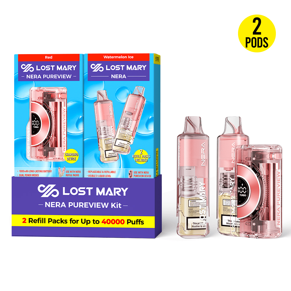 Lost Mary Nera Pureview Vape 40K Kit 1 Device Two Refills Lost Mary Nera Pureview Vape 40K Kit 1 Device Two Refills
