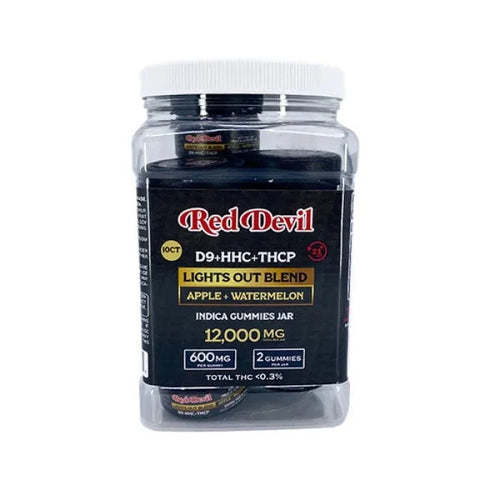 Red Devil Lights Out Dual D9 HHC THCP 600MG 2 pieces Gummies