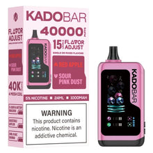Load image into Gallery viewer, Red Apple + Sour Pink Dust Kado Bar Flavor Adjust Disposable 40000 Puffs
