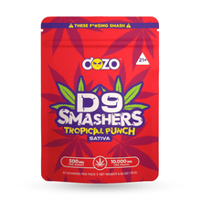 Load image into Gallery viewer, Sativa - Tropical Punch Dozo D9 Smashers Gummies 10000mg 20ct
