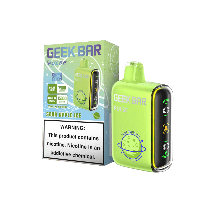 Sour Apple Ice Geek Bar Pulse 15000 Disposable Vape