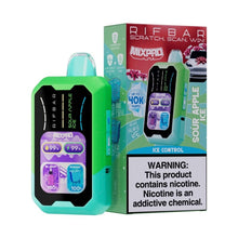 Cargar imagen en el visor de la galería, Sour Apple Ice (Nic &amp; Ice Control) Rifbar Mixpro 40K Vape
