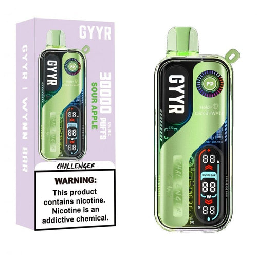 Sour Apple Wynnn Bar x Gyyrr Challenger 30000 Disposable Vape