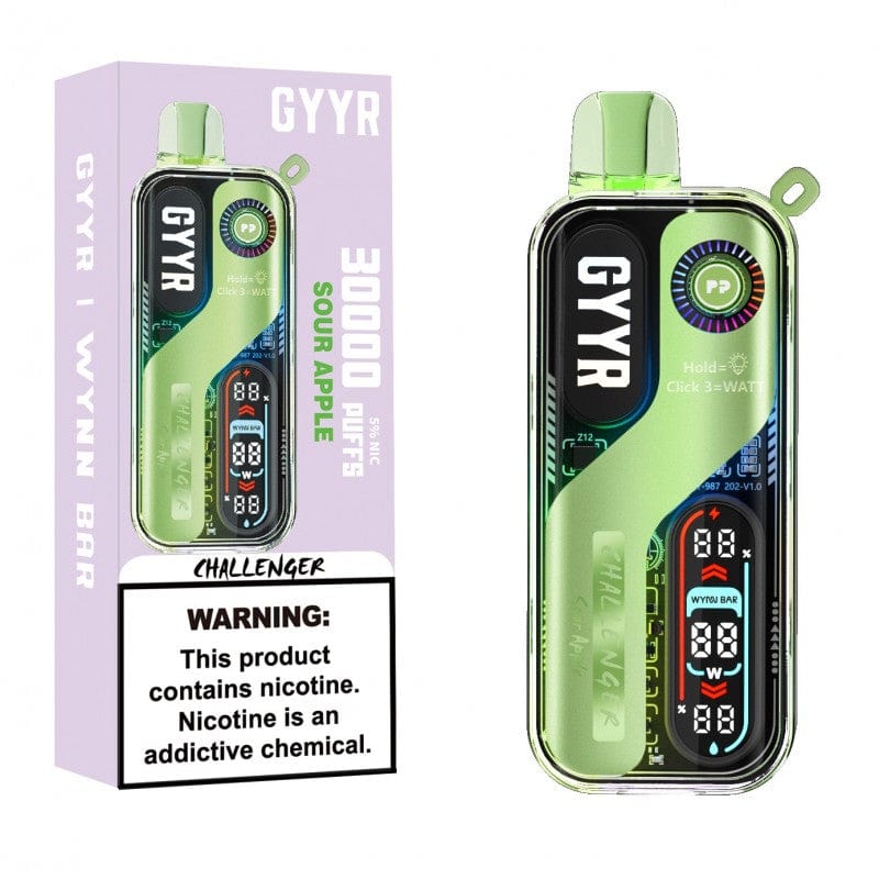 Sour Apple Wynnn Bar x Gyyrr Challenger 30000 Disposable Vape