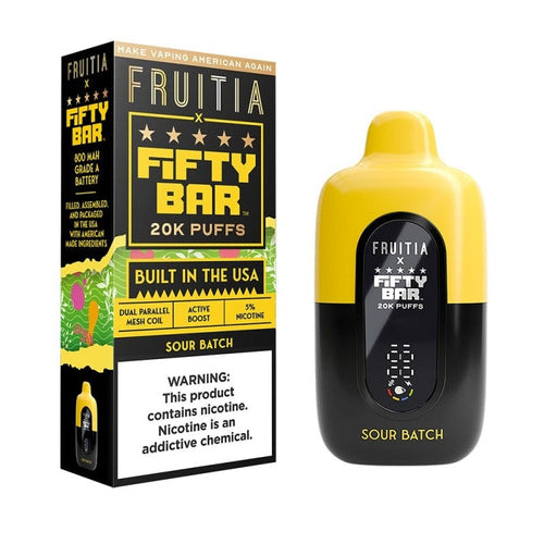 Sour Batch Fruitia x Fifty Bar Vape 20K Disposable