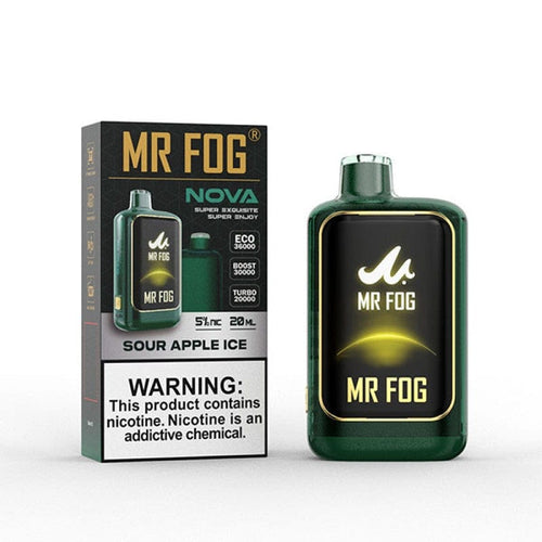 Sour Apple Ice Mr Fogg Nova 36K Disposable Vape