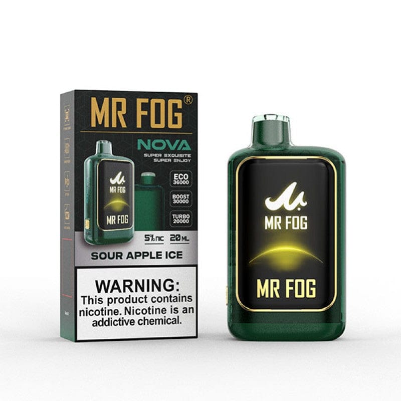 Sour Apple Ice Mr Fogg Nova 36K Disposable Vape
