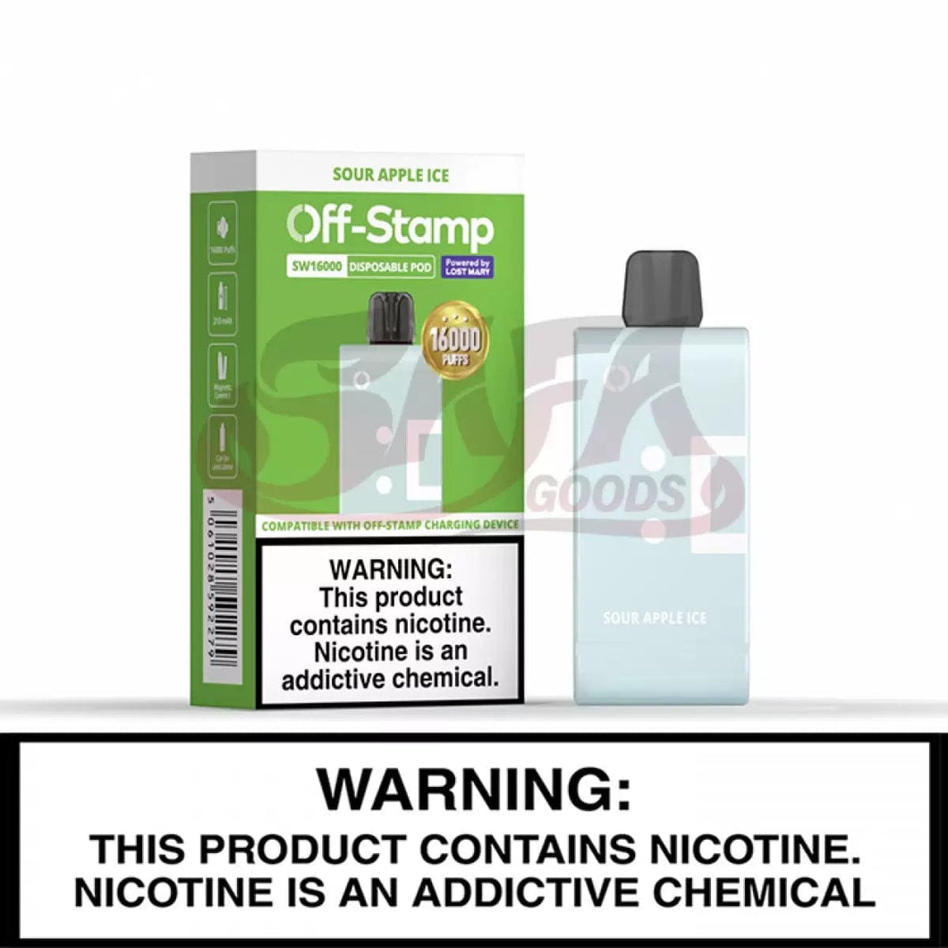 Sour Apple Ice Off Stamp SW16000 Vape