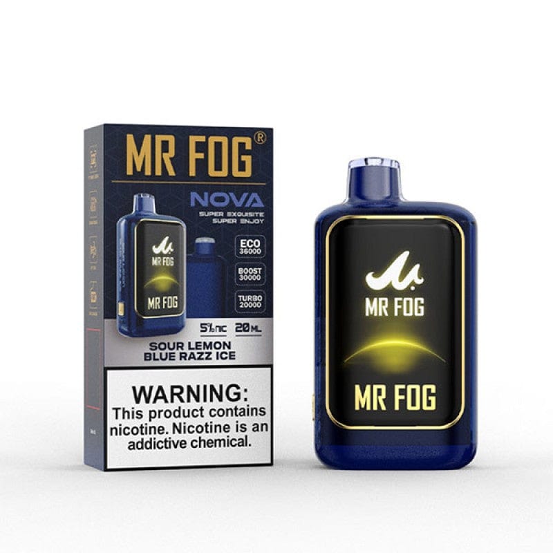 Blue Razz Steezy Sour Apple Ice Mr Fog Nova 36K Puffs Disposable Vape Vape  Delivery