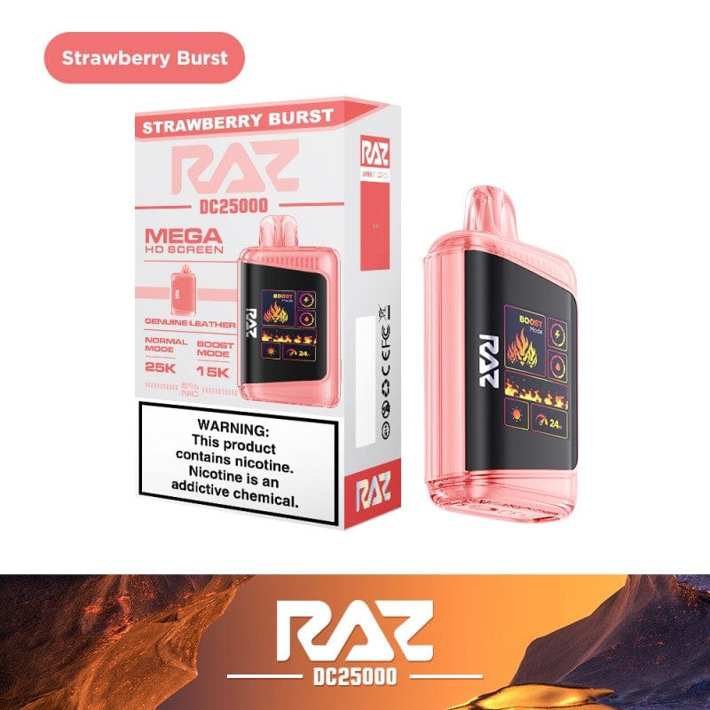 Strawberry Burst Raz DC25000 Puff Disposable Vape